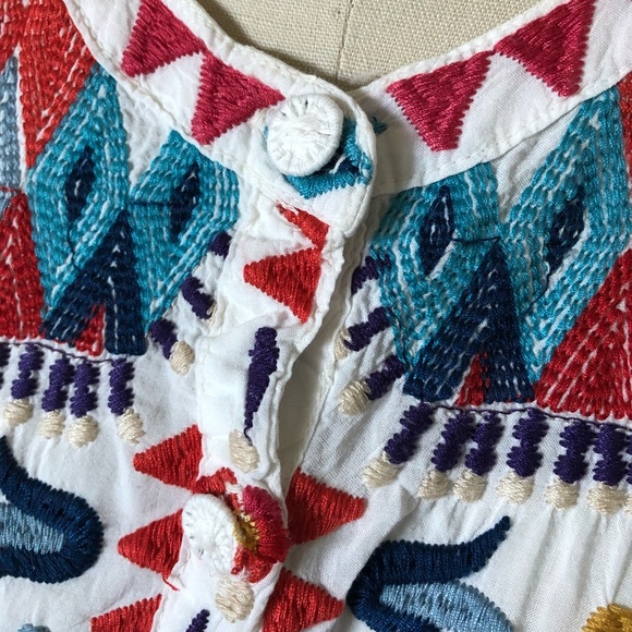 💕SOLD💕JOHNNY WAS BIYA MEL CHALLIS BLOUSE - Picture 4 of 8